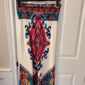 Foldover waist maxi skirt - stretchy